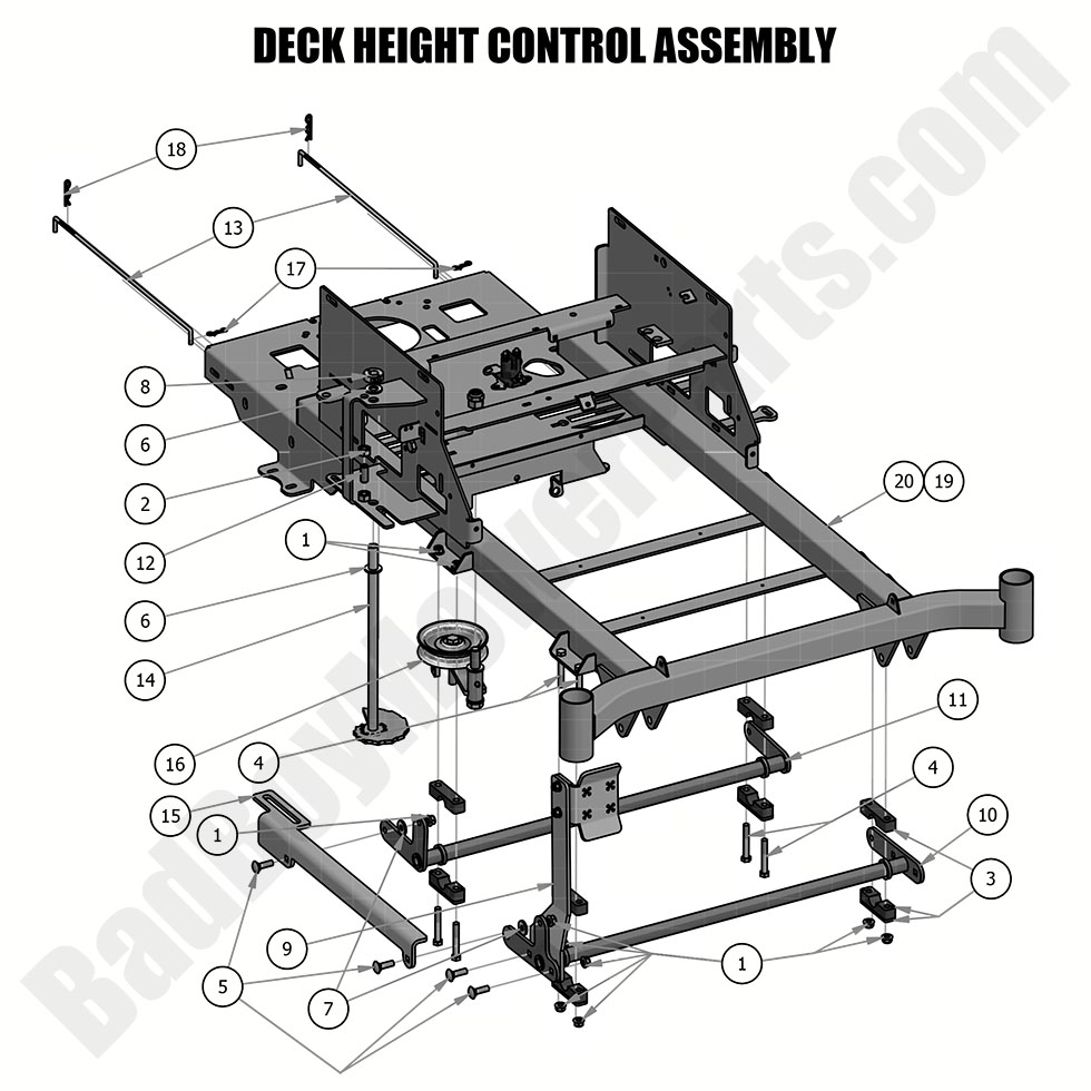 2019 ZT Elite Deck Height Control Assembly